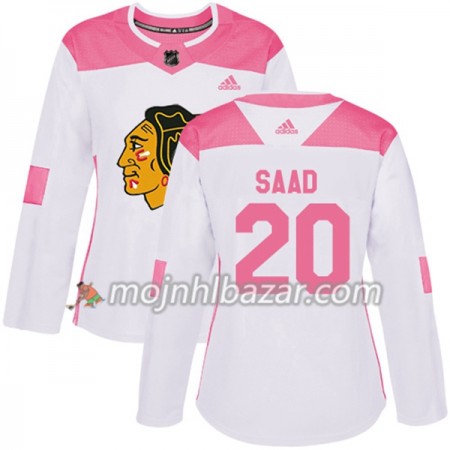 Dresovi Chicago Blackhawks Brandon Saad 20 Adidas 2017-2018 Bijela Narančasta Fashion Authentic - Ženska Dresovi Chicago Blackhawks Brandon Saad 20 Adidas 2017-2018 Bijela Narančasta Fashion Authentic - Ženska